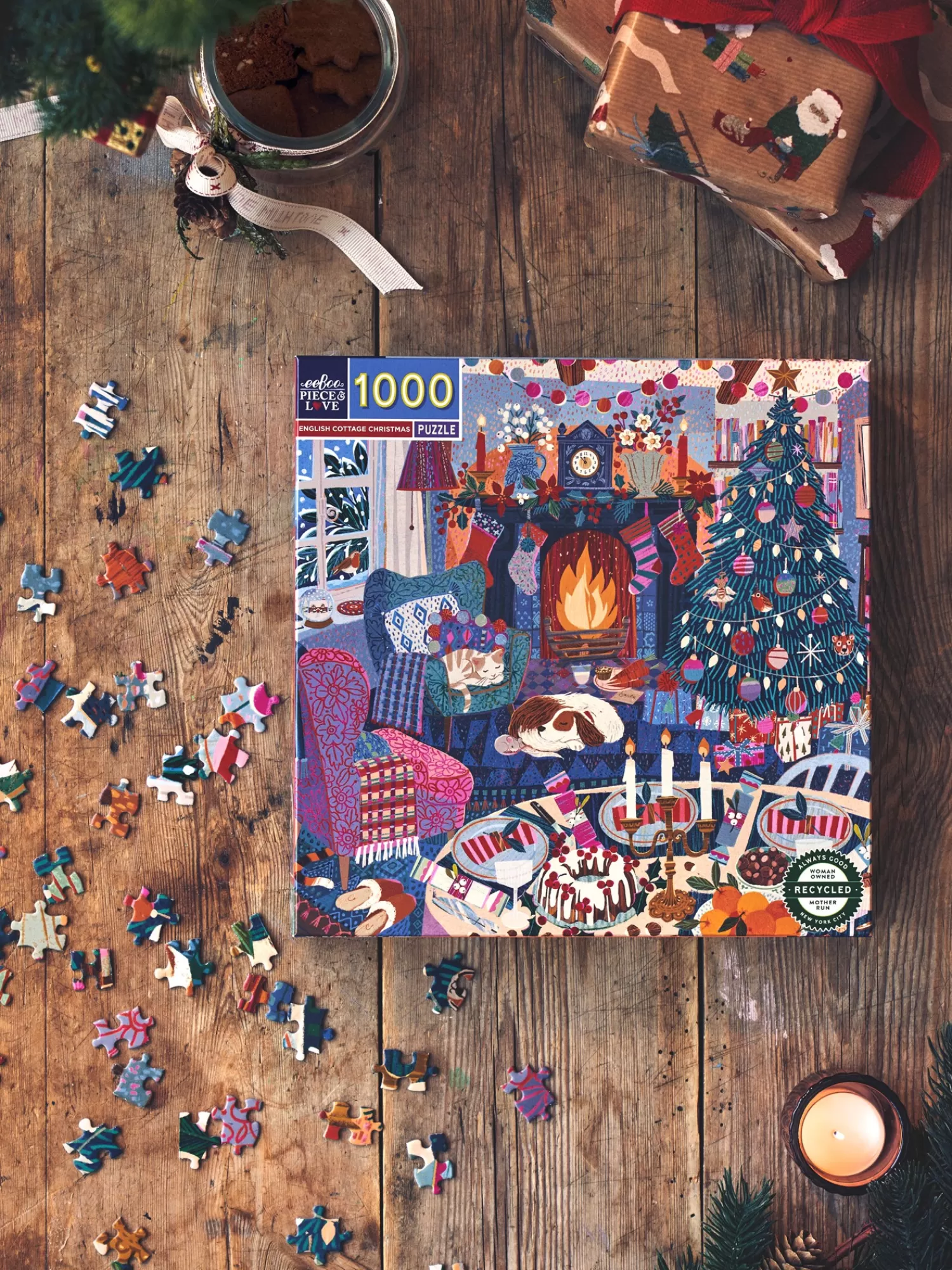 English Cottage Christmas-puslespill 1000 Brikker*Søstrene Grene Flash Sale