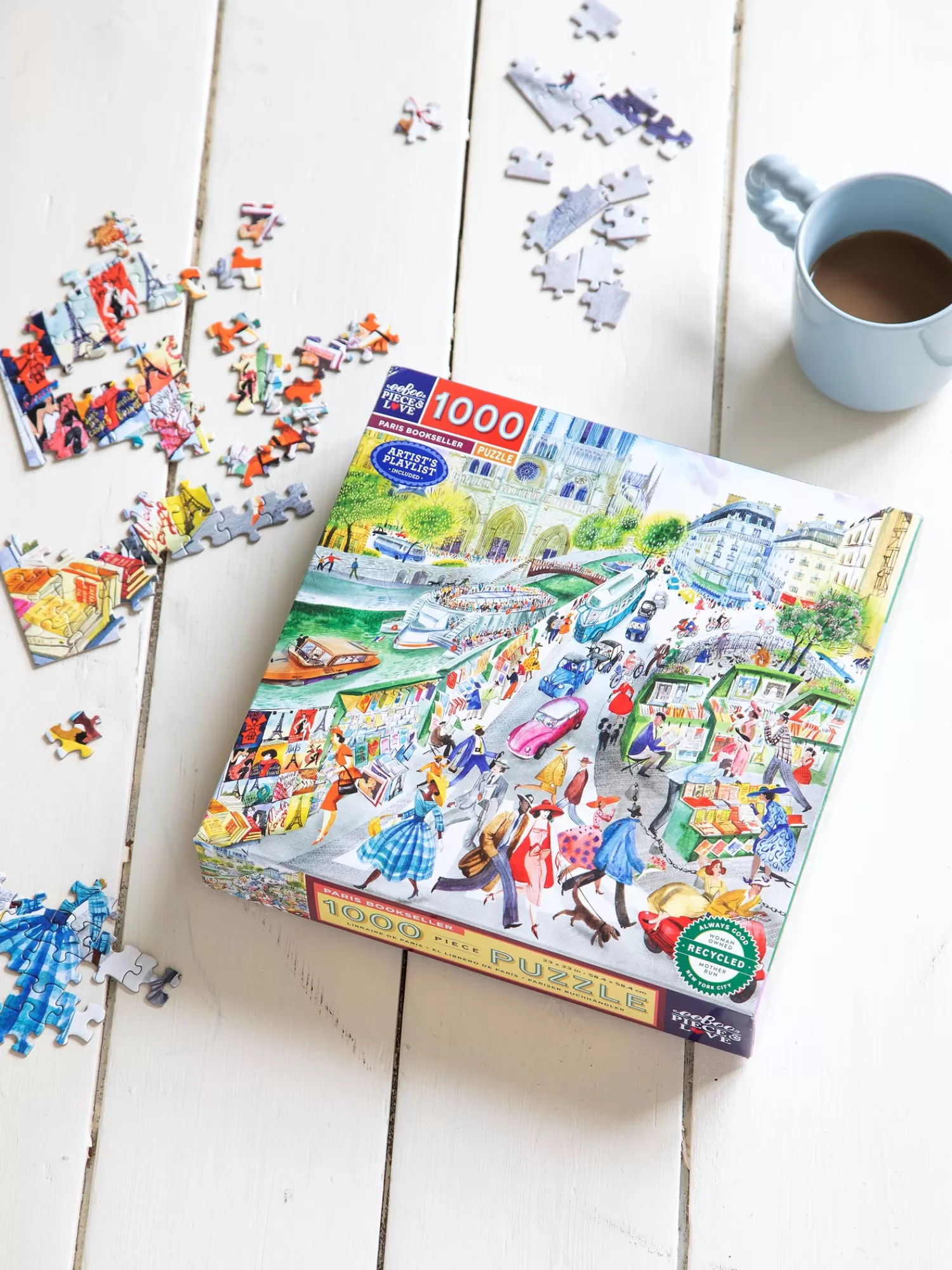 Paris Bookseller-puslespill 1000 Brikker*Søstrene Grene Best Sale